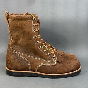 Men’s Sebago Docksides Brown Leather Emo Boots Size 9